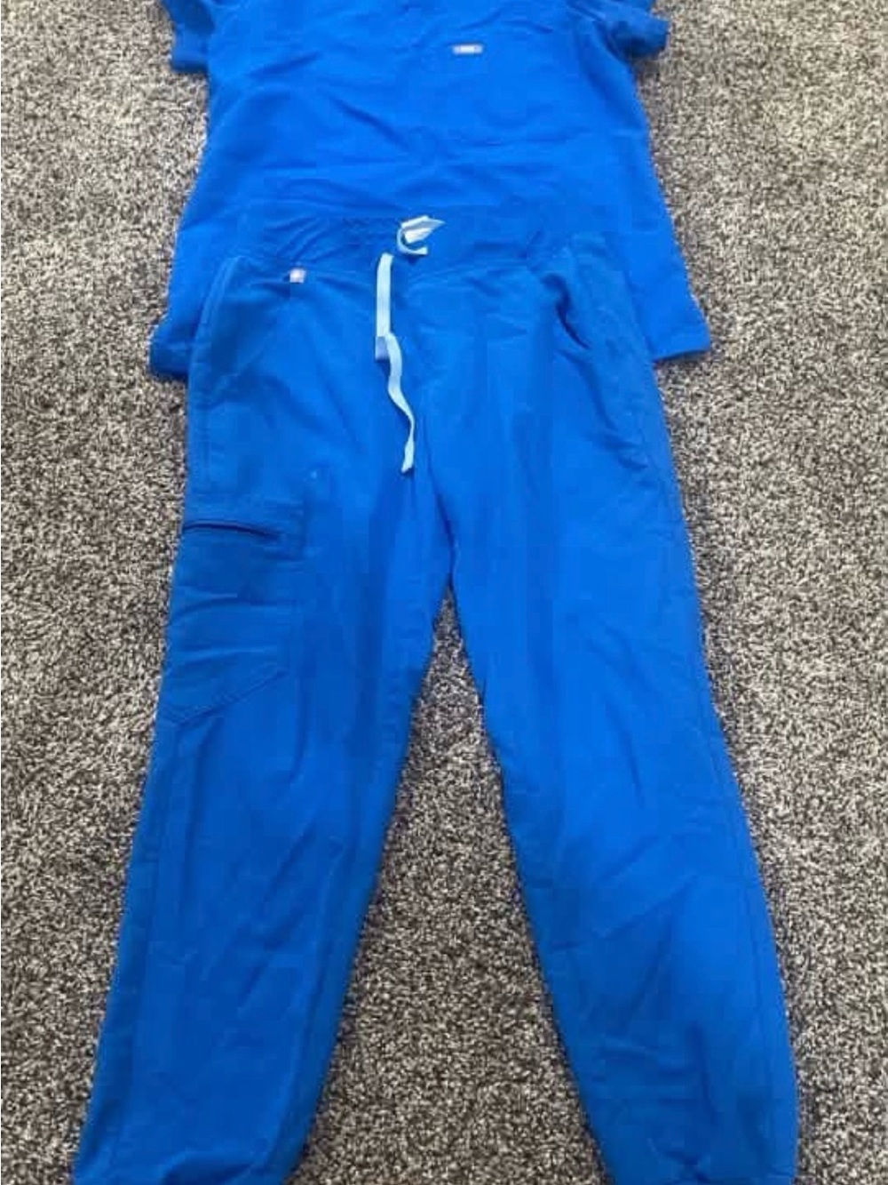 Figs Women's Scrub Top and Jogger Set in Royal Blue